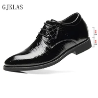 mens shoes high heels 86 cm handmade real leather mens dress shoes formal wedding office oxford shoes for men genuine leather