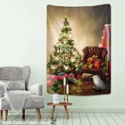 Новогоднее Рождественское украшение, снег, Рождество, настенное украшение для комнаты, гобелены, хиппи, гобелен, домашний декор