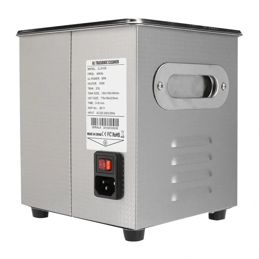 Инструмент для ювелирных изделий профессиональный ультразвуковой очиститель 2 л