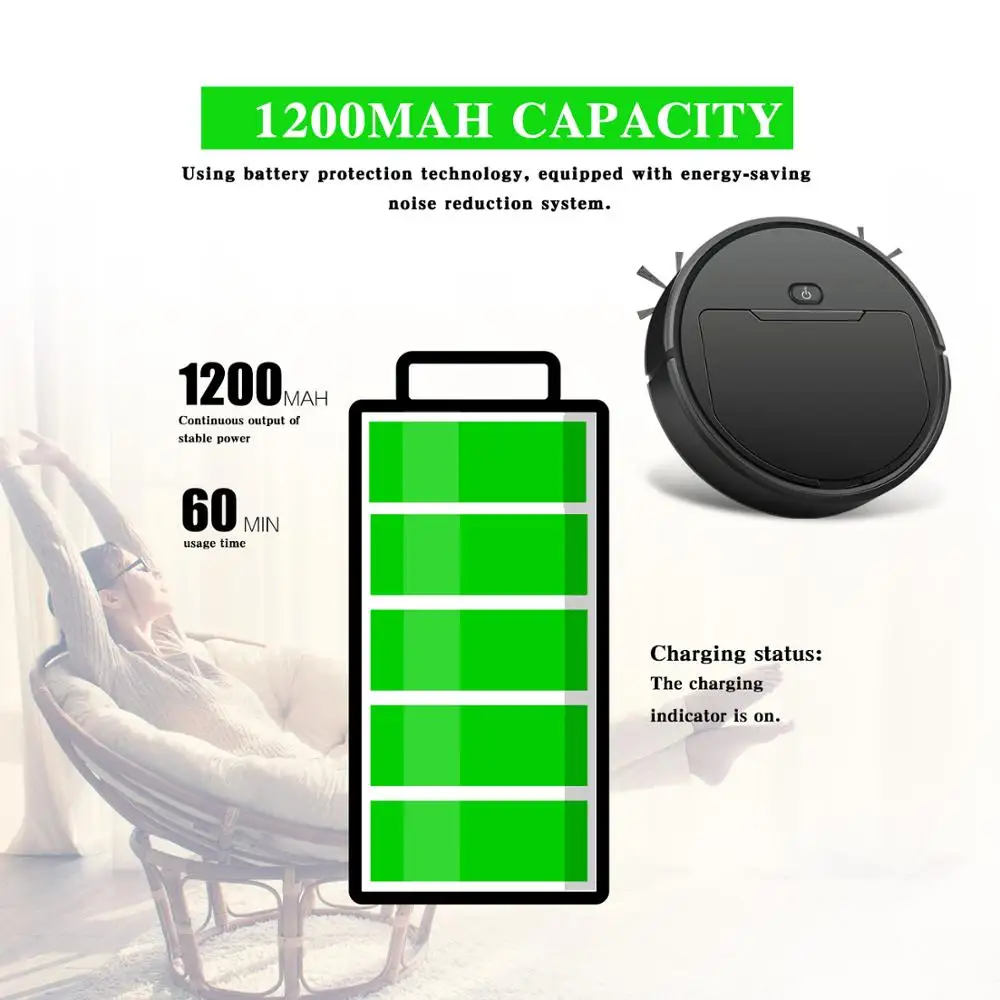 

Home Vacuum Cleaner Robots Multifunctional Smart Robot Vacuum Cleaners Sweeper Wet Mop Automatic USB Rechargeable Cleaning Robot