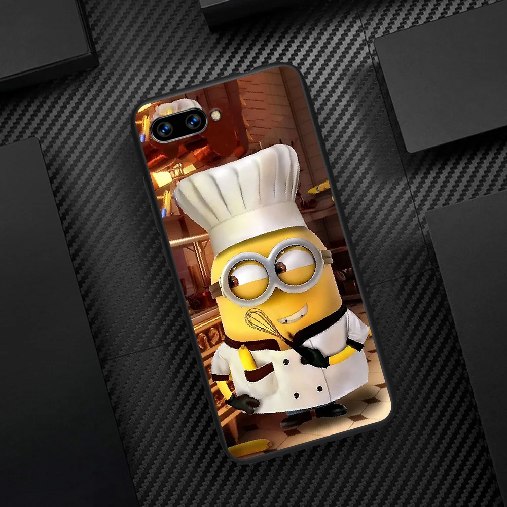 

Cute Cartoon Minione Phone Case Cover Hull For HUAWEI Honor 6A 7A 7C 8 8A 8S 8x 9 9x 10 10i 20 Lite Pro black Cover Trend Funda