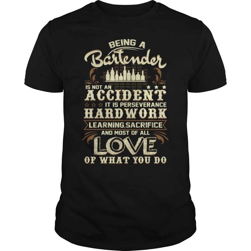 Мужская футболка Being A Bartender с принтом футболки топы |