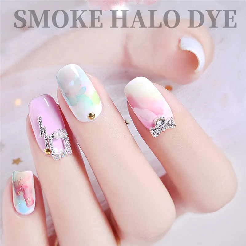 15 мл акварельные чернила лак для ногтей набор Цветущий гель эффект дыма