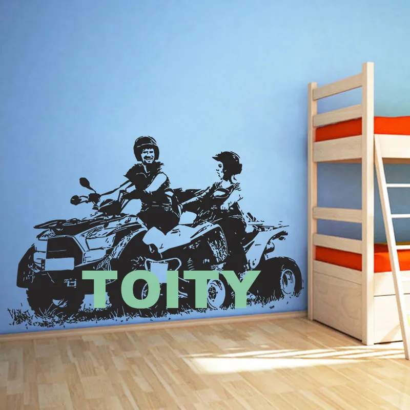H57cm x W90cm 29 Конструкции квадроцикл atv гоночный Rider Экстремальная Спортивная Наклейка на стену 4 Wheeler по бездорожью Декоративная Виниловая Наклейка Декор дома Фреска - Цвет: H57cm x W90cm