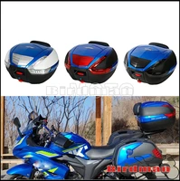 e62 38l top cases luggage pannier cargo for suzuki gsxr 600 750 1000 bandit v strom 650 blue cover reflector backrest top boxes