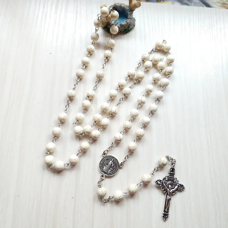 Длинные белые камни QIGO яркие украшения для мужчин и женщин|Ожерелья с подвеской| |