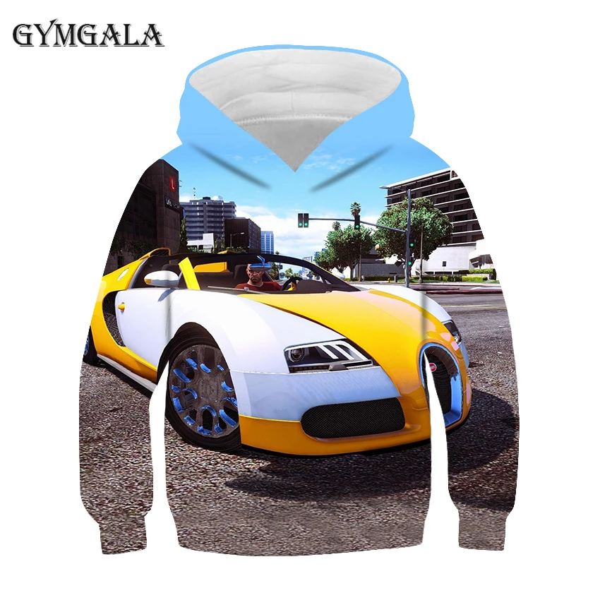 

New Harajuku style 3D printing GTA game character cartoon custom pullover men and women custom loose round neck hoodie hot sale