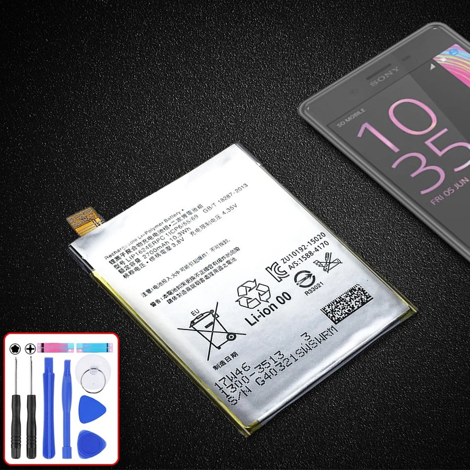 

Литий-полимерные аккумуляторы для SONY Xperia X Performance F8132, 2700 мАч, аккумулятор для сотового телефона LIS1624ERPC