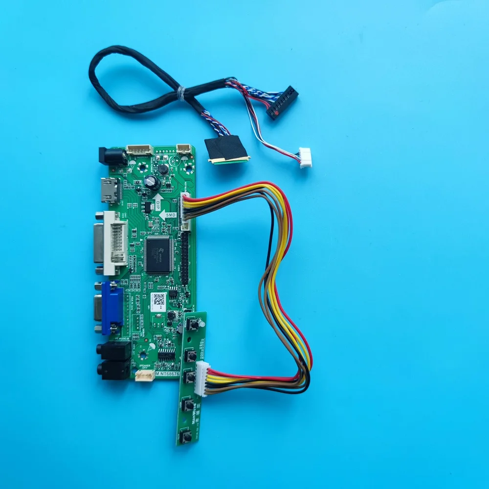 

Комплект для LP140WH1 TL 1366x76 8 Панель ЖК VGA M.NT68676 40pin Светодиодная панель контроллера экрана 14 "DVI HDMI совместимый монитор дисплея