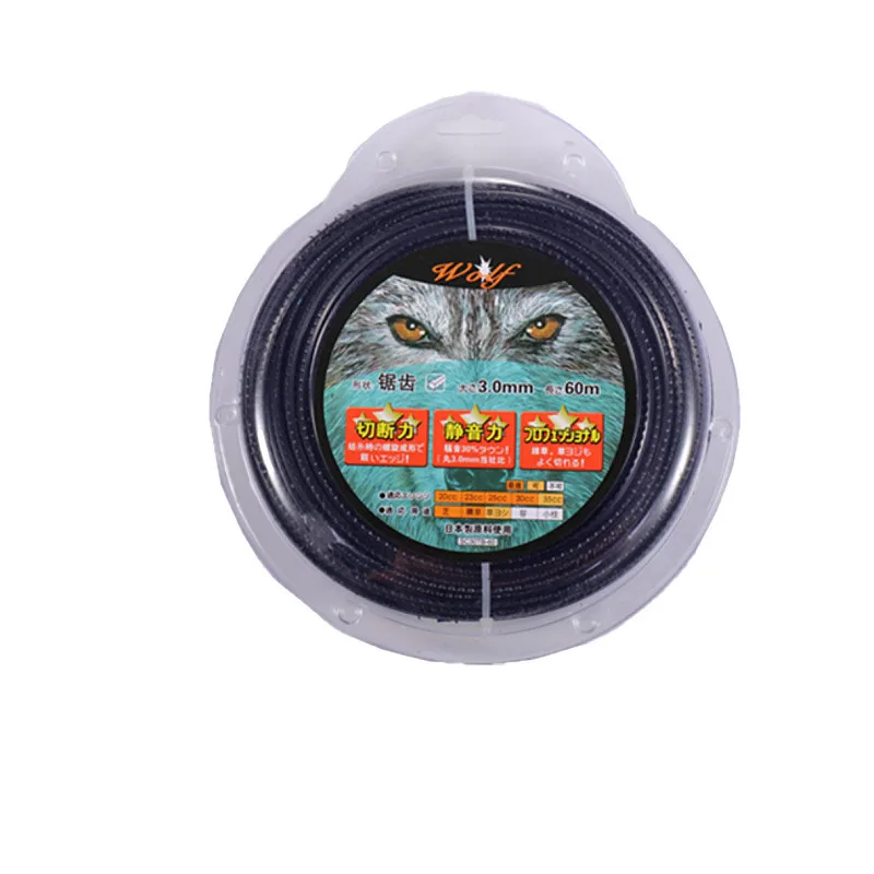 3.0MM 450G super quality Steel Nylon Grass trimmer line Twist pattern Serrated string trimmer line for weed cutter brush cutter