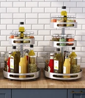 kitchen revolving condiment shelf table top condiment condiment oil salt sauce vinegar storage shelf corner shelf