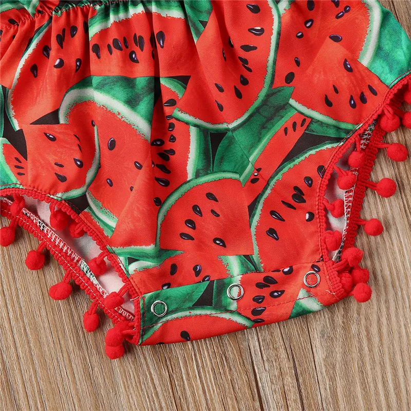 Комбинезоны для новорожденных девочек с принтом арбуза комбинезоны без рукавов