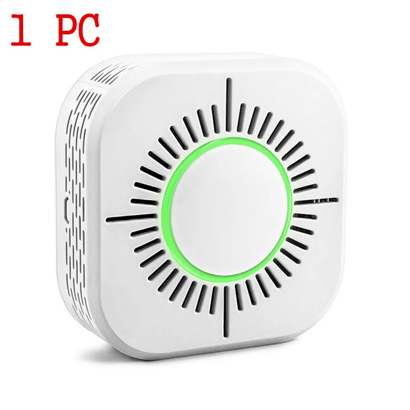 1 PC Smoke Detector RF433 детектор дыма, беспроводной датчик пожарной сигнализации дыма, охранная сигнализация для домашней автоматизации работы с Sonoff RF мост - Цвет: 1 PC Smoke Detector