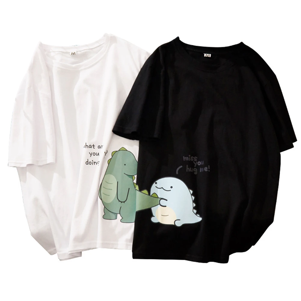 

Summer Lovers Clothes Women Men Casual Tops Short Sleeve T-shirts For Couples Matching Clothes Cotton Tee Shirts