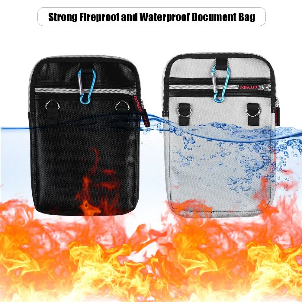 

Fireproof Document Bags Waterproof Liquid Silicone Material Heat Insulation Safe Bag with Zipper