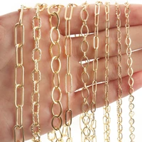 1m gold wire wrapped rosary chain round oval toggle clasp anklet chains for bracelets necklaces making diy jewelry accessories