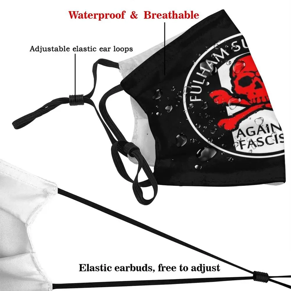 Фулхем сторонники против печати моющийся фильтр евро футбольные лиги маска