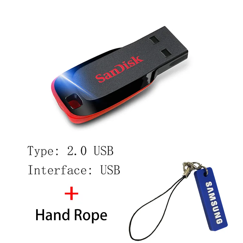 CZ50 AA Флеш-накопитель sandisk, 128 ГБ, 64 ГБ, 32 ГБ, 16 ГБ, мини USB флеш-накопитель, 32 64 128, 16 ГБ, флеш-накопитель, 2,0, USB флешка, диск на ключ, память для телефона - Цвет: CZ50 AA