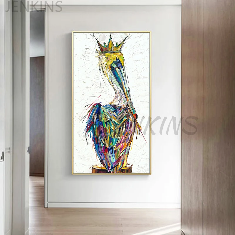 

Pelicans Canvas Painting for Living Room Modern Abstract Animals canvas painting Posters Wall Art Prints Home Decoration Jenkins