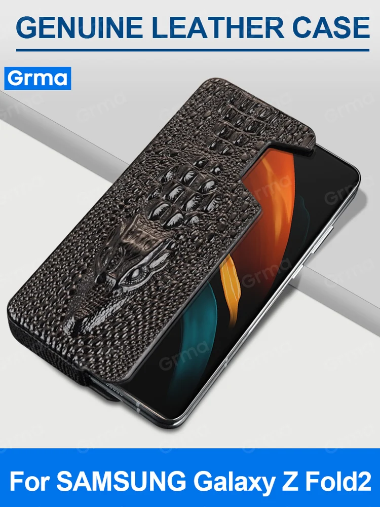 GRMA класса люкс из натуральной кожи защитный чехол для Samsung Галактики Z Fold2 раза 2 5G