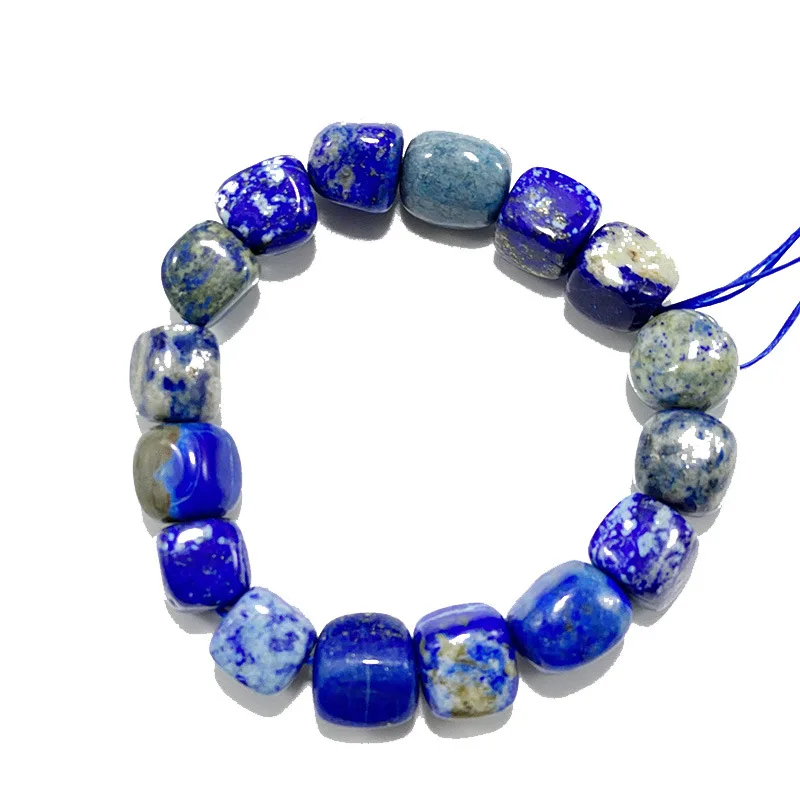 

Natural stone ore lapis lazuli geometric beads elastic bracelet for men and women Charm Natural Gemstone Healing Bracelet
