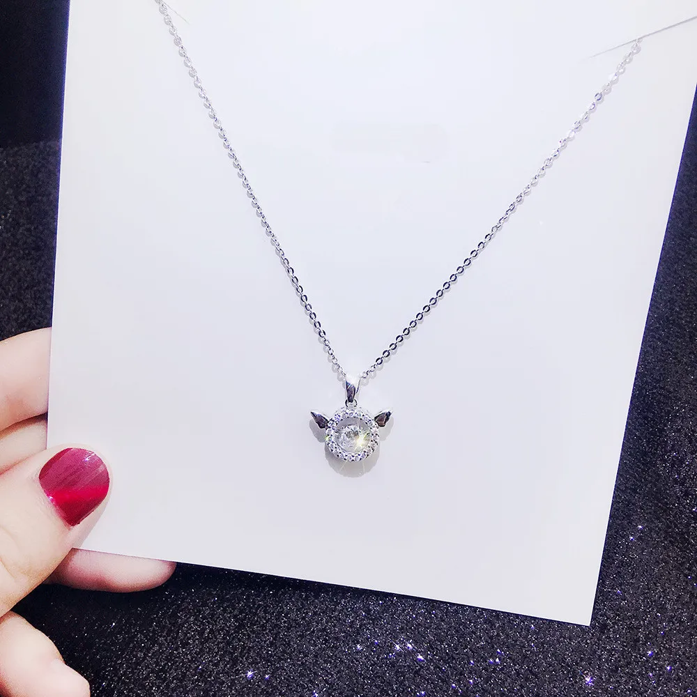 Романтическое кубическое ожерелье с подвеской в виде крыла ангела ожерелья