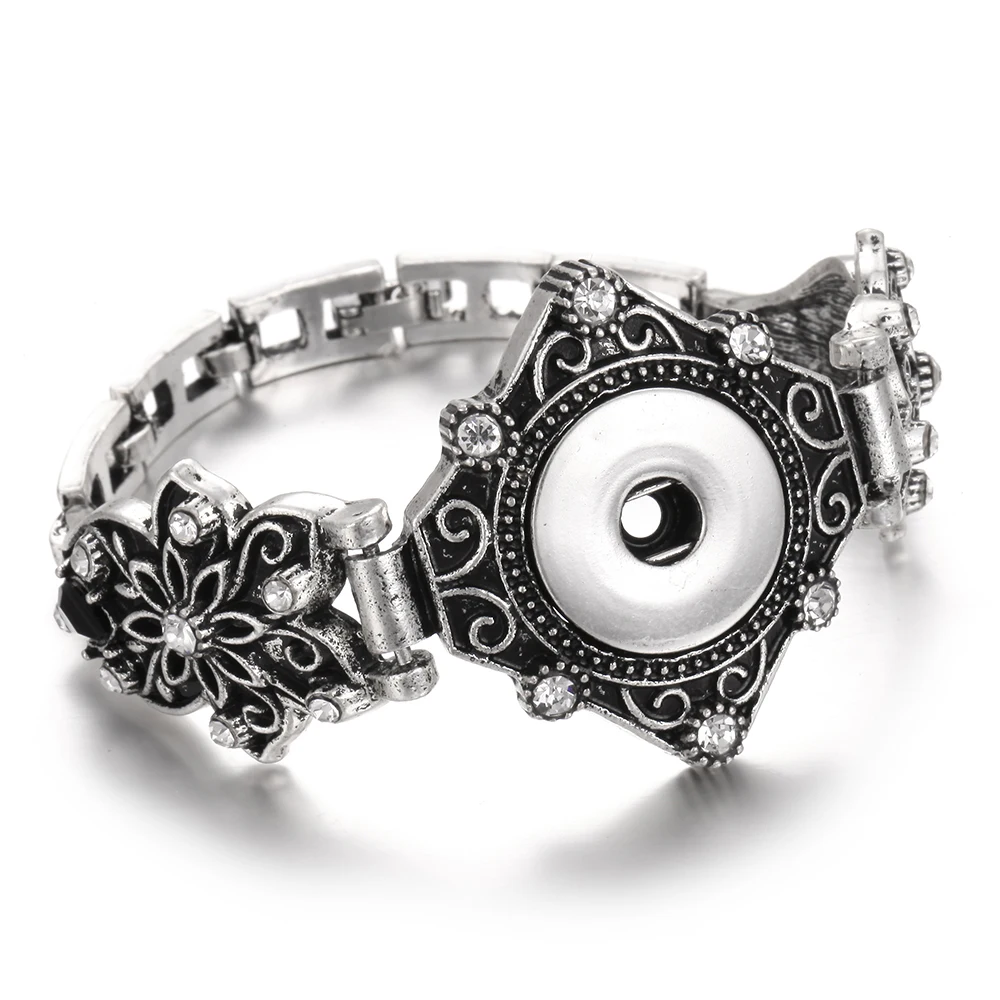 Новый 18 мм оснастки ювелирные изделия винтажные металлические кнопки браслет