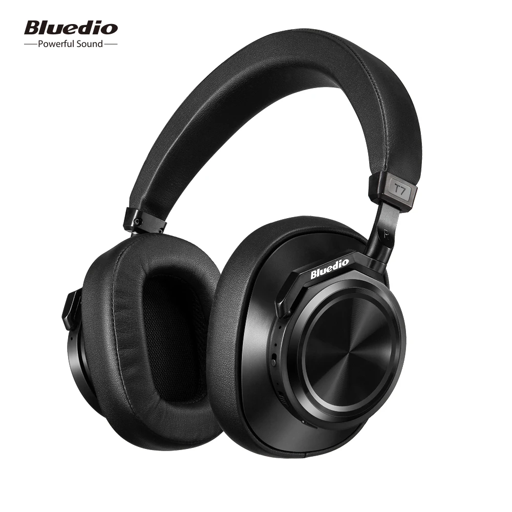 Bluedio Active Noise Cancelling Wireless Bluetooth Headphones T7 Portable Headset with Face Recognition for Phones and Music