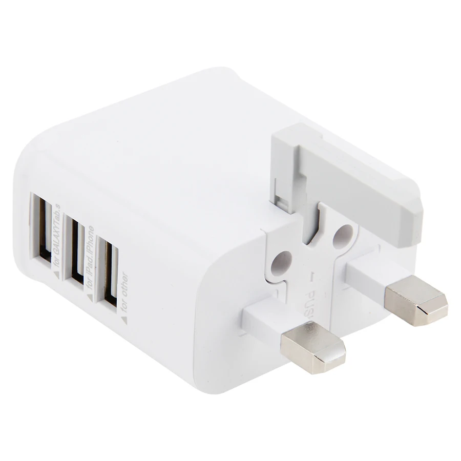 

3 порта USB с вилкой Стандарта Великобритании AC адаптер для зарядного устройства для Samsung Galaxy S5 S6 Примечание 3 для iPhone Xiaomi Huawei мобильный телефо...
