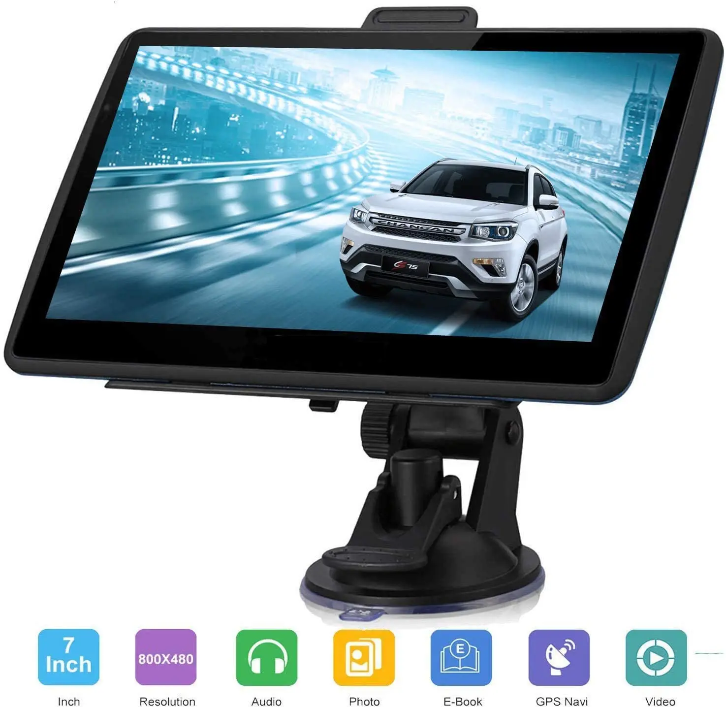 Podofo 7 &quotHD 8G 256MB емкостный Автомобильный GPS навигатор FM MP3 радио MP4 последняя карта