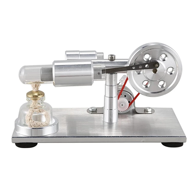 

Hot Air Stirling Engine Experiment Model Power Generator Motor Educational Physic Steam Power Toy Design Gift