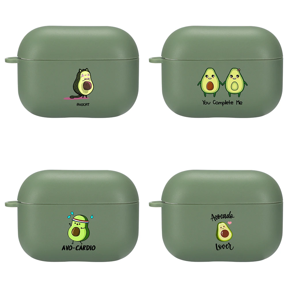 

Soft Silicone Case For Apple Airpods Pro Case Wireless Bluetooth Earphone Cover Cartoon Avocado For Air Pods Fundas Accessories