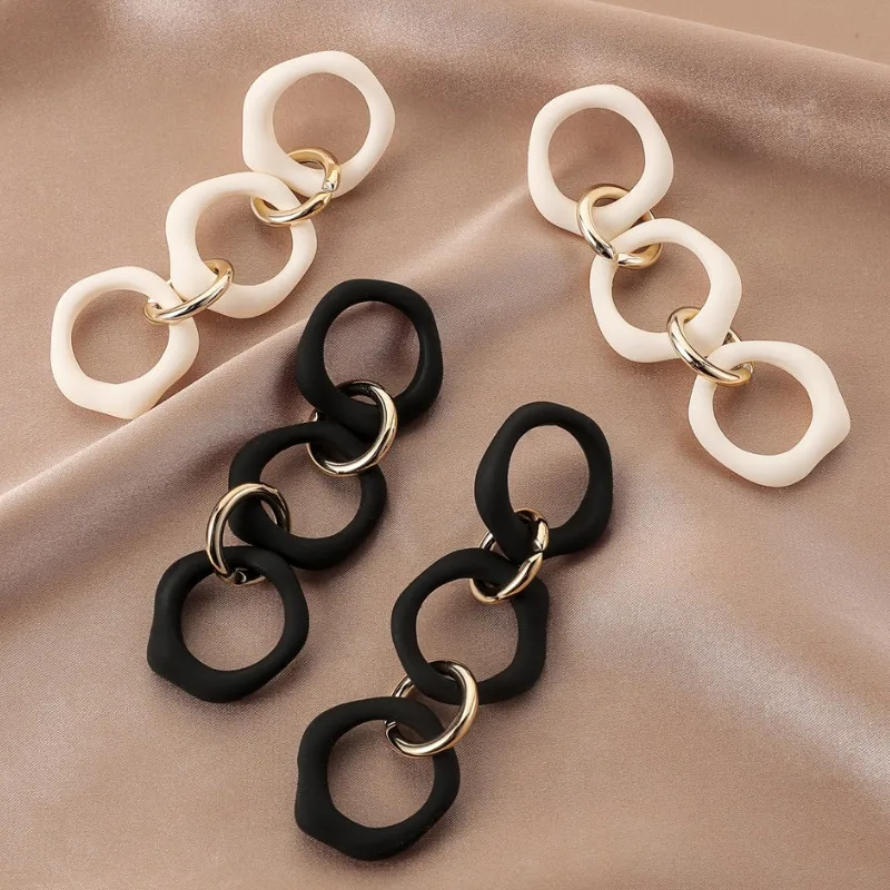

2021 Jewelry Gifts Women New Long Three-layer Circle Earrings