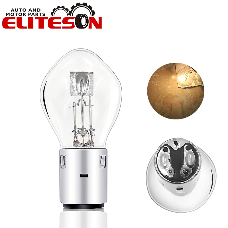 Мотоциклетные галогенные лампы Eliteson B35 BA20D 12 в 35 Вт Скутер мопед вездеход головные