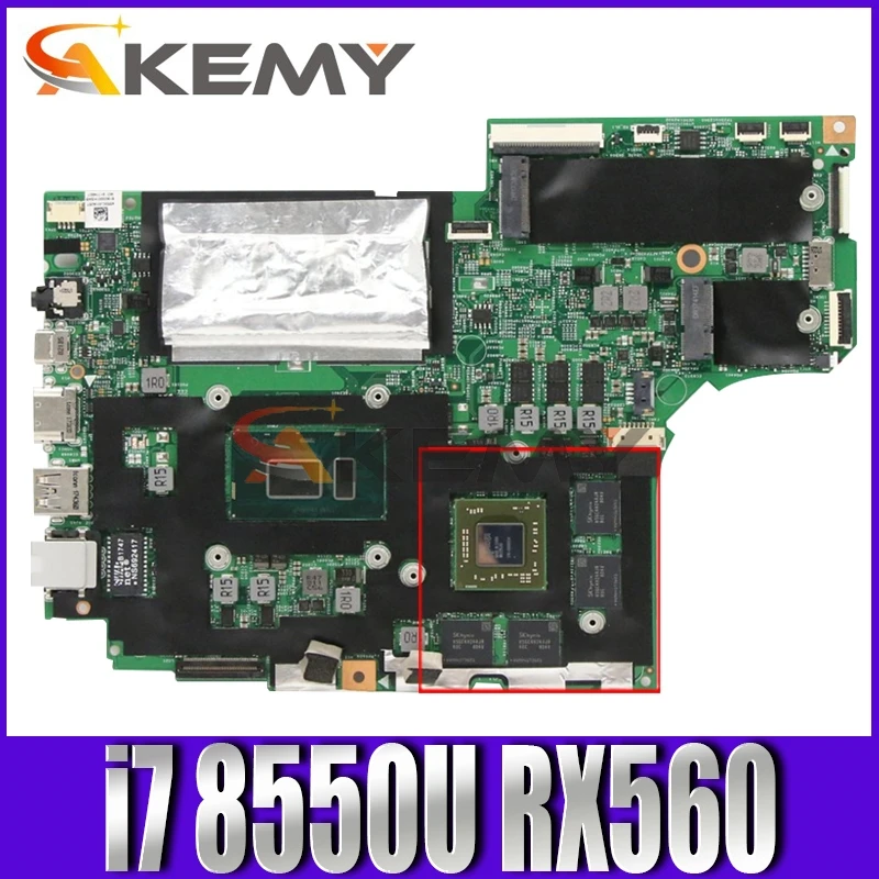 

Mainboard ype 81C7 81AG for Lenovo 720-15IKB laptop motherboard 16877-1M 448.0CJ03.001M with CPU i7 8550U 4G-RAM RX560 GPU