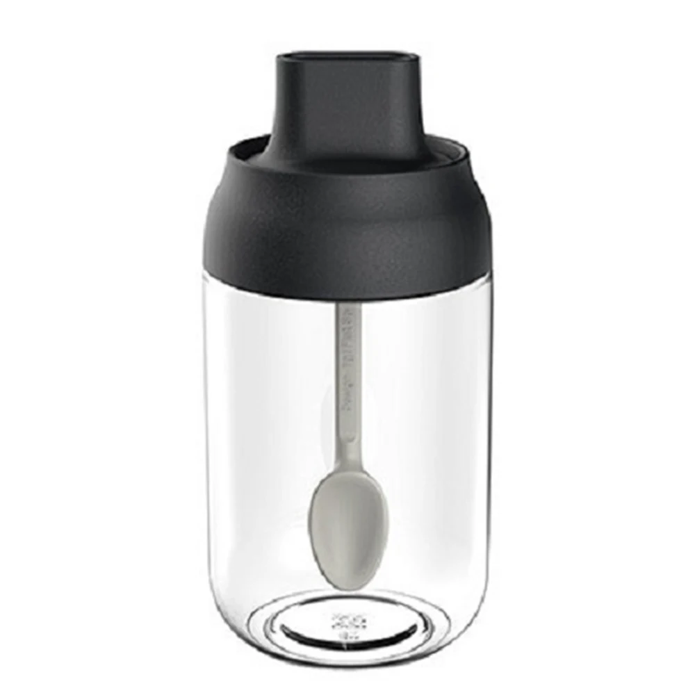 Condiment bottles 250 мл Стеклянная емкость для перца бутылка Ложка Крышка стекло влагостойкий прозрачный контейнер для приправ кухонные аксессуары - Цвет: Condiment bottles