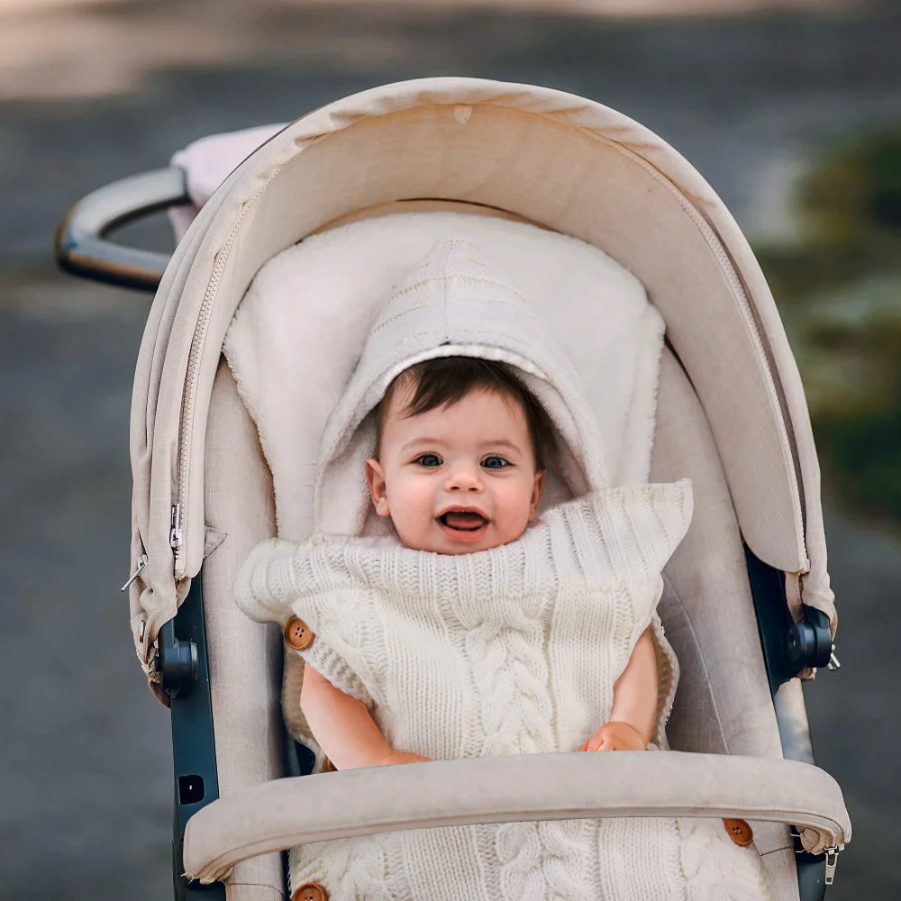Детская коляска спальный мешок теплое детское одеяло хлопковое вязаное конверт