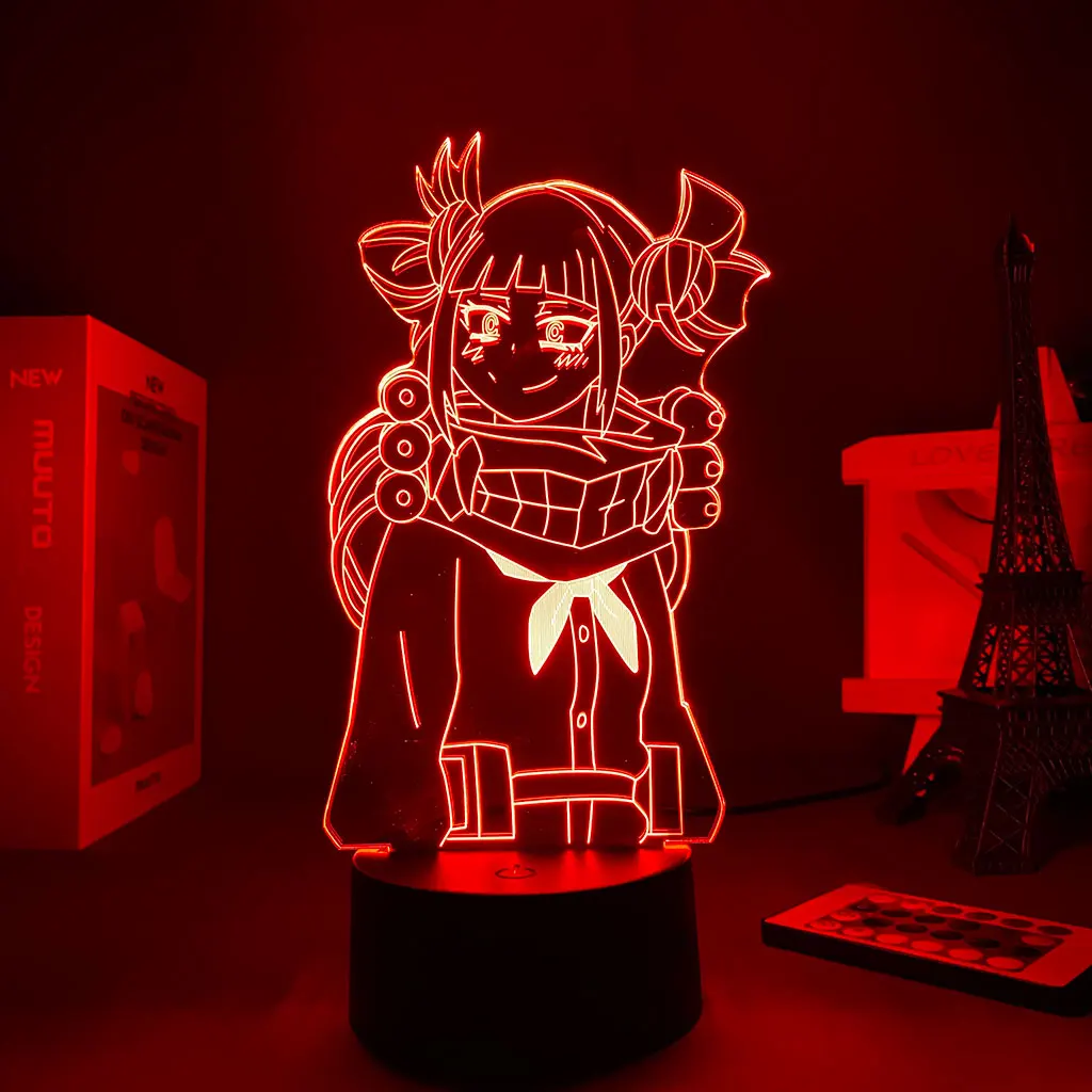 

3D Anime Lamp My Hero Academia Himiko Toga Led Night Light for Bedroom Decor Gift