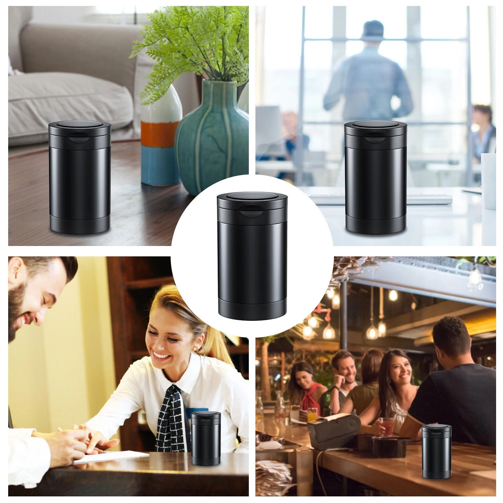 

Portable LED Light Ashtray Cars Garbage Bin Car Trash Bin Organizer Storage Bag Universal Dust Case Car Accessories Ashtray