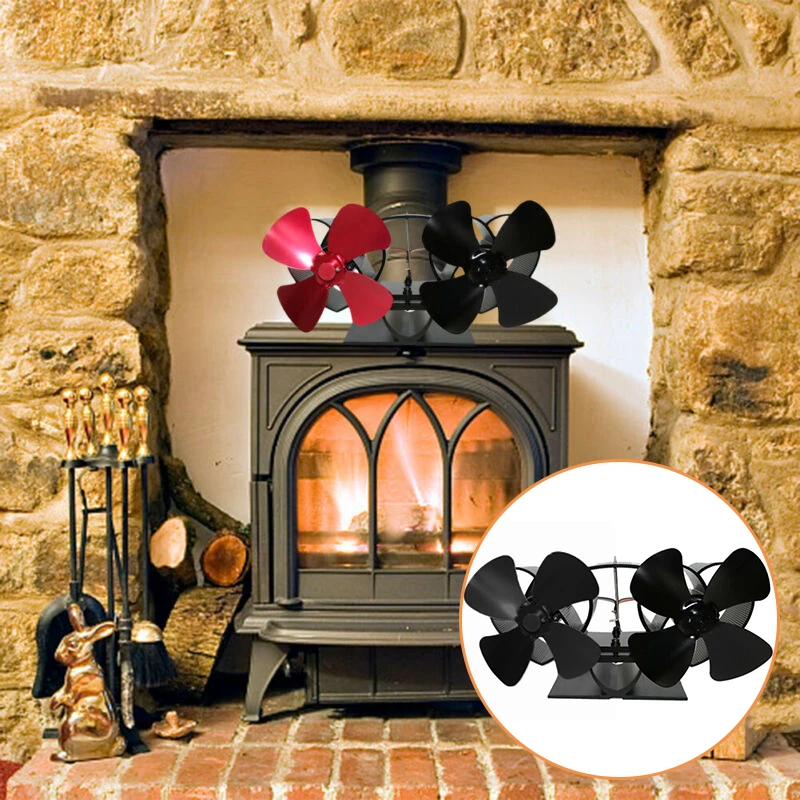 1 шт. 8 лопастей деревянный нагреватель вентилятор печь камин Горячая мощность