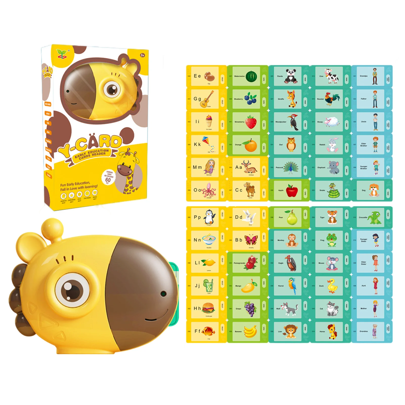 

1 Set English Card Reader Speak Learning Children's Enlightenment Toy Giraffe Early Education Story Machine Toys For Children