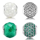 Великолепный процветание с кубическим цирконием, Бусина Подходит для Pandora Essence коллекции, браслет, браслет, серебряное очаровательное ювелирное изделие