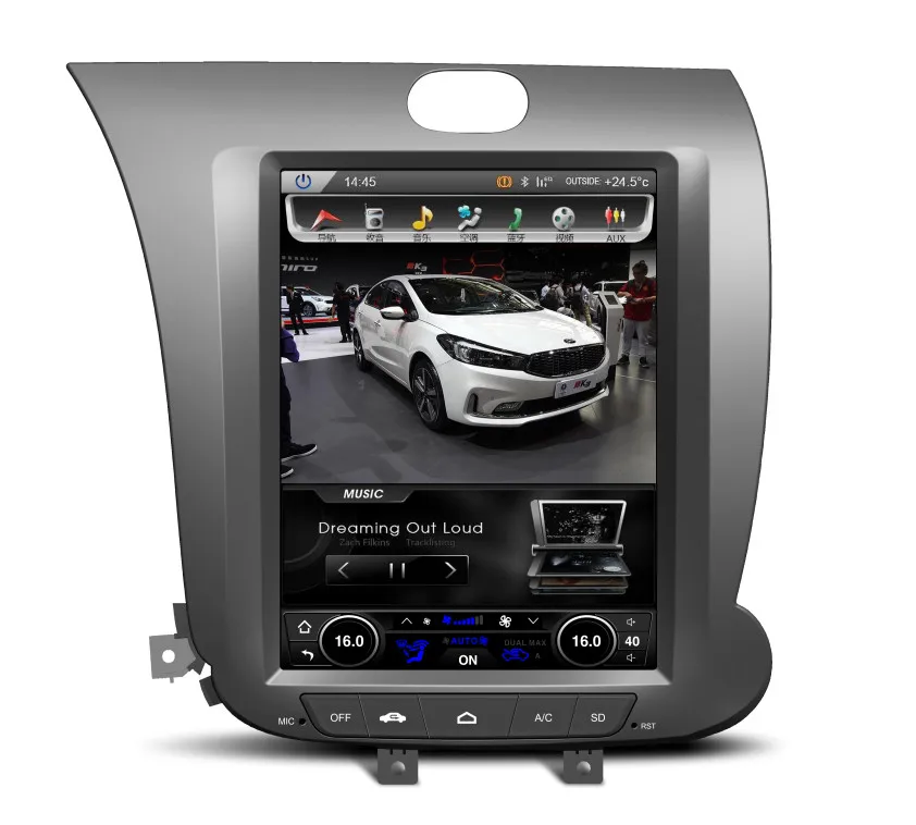 Tesla стиль Android 8 1 автомобильный DVD GPS навигация для KIA K3 cerato forte LHD 2013 2016 PX6 6 ядер 4G RAM
