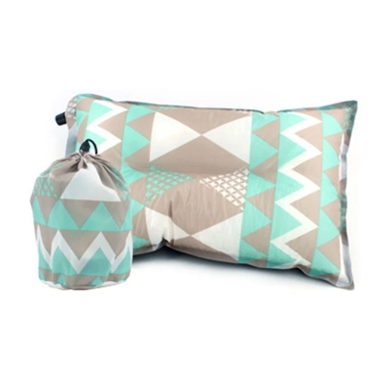 

Portable Outdoor Automatic Inflatable Pillow Ethnic Print Design Comfortable Camping Bedding for Travel Outdoor Camping Dropship