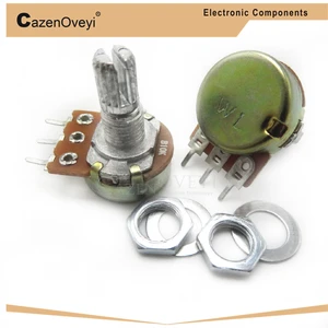 2 шт.  Лот WH148 15 мм вал усилителя двойной стерео потенциометр B1K B2K B5K B10K B20K B50K B100K B500K 3Pin 1K 2K 5K 10K 50K 100K