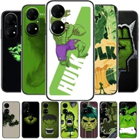 cartoon hulk phone case for huawei p50 p40 p30 p20 10 9 8 lite e pro plus black etui coque painting hoesjes comic fas