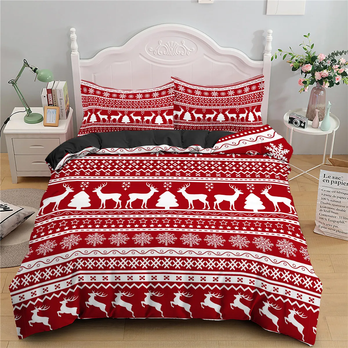 

3d Santa Snowman Duvet Cover With Pillowcases Merry Christmas Bedclothes Queen King Size Home Decor Comforter Bedding Set