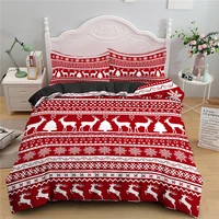 3d santa snowman duvet cover with pillowcases merry christmas bedclothes queen king size home decor comforter bedding set