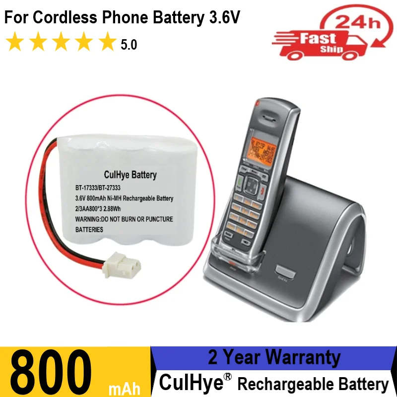 2pcs culhye 3 6v ni mh bt 17333 bt 27333 handset telephone rechargeable battery cordless phone battery bt 17233 bt17233 free global shipping