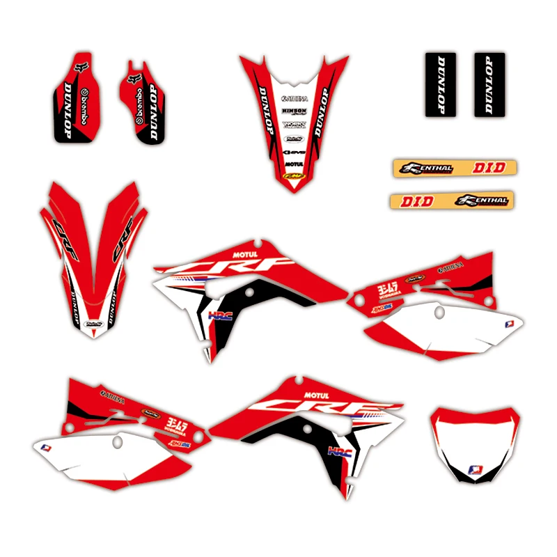 

Полный набор графических наклеек CRF 250 450 R, Наклейки DECO Dekor для Honda CRF250 CRF250R 2018-2021 CRF450R 2017 2018 2019 2020